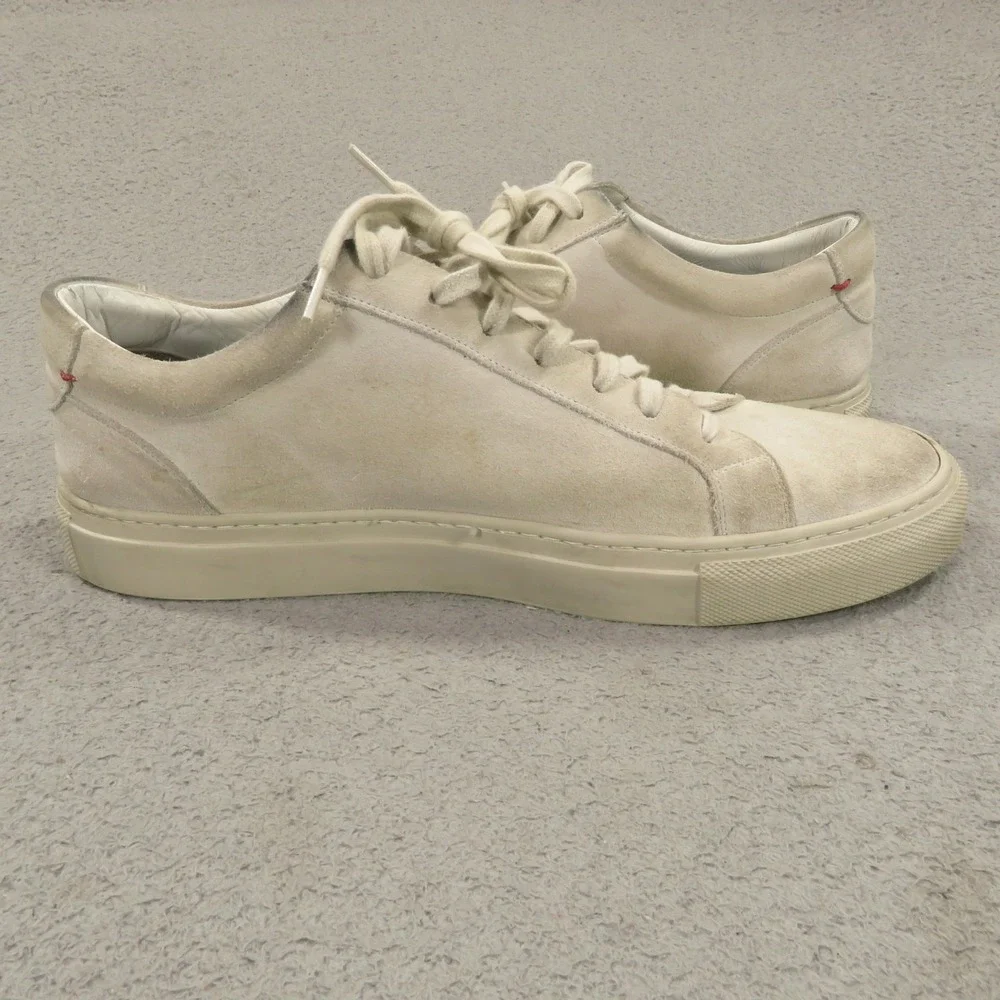 Del Toro Sardegna Mens Sneakers Size 9 Gray Italian Suede Low Top Casual Shoes